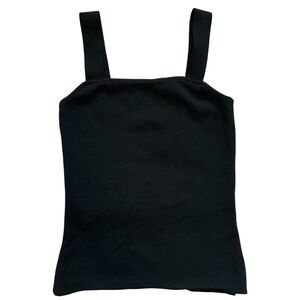 RACHEL Rachel Roy Square Neck Black Tank